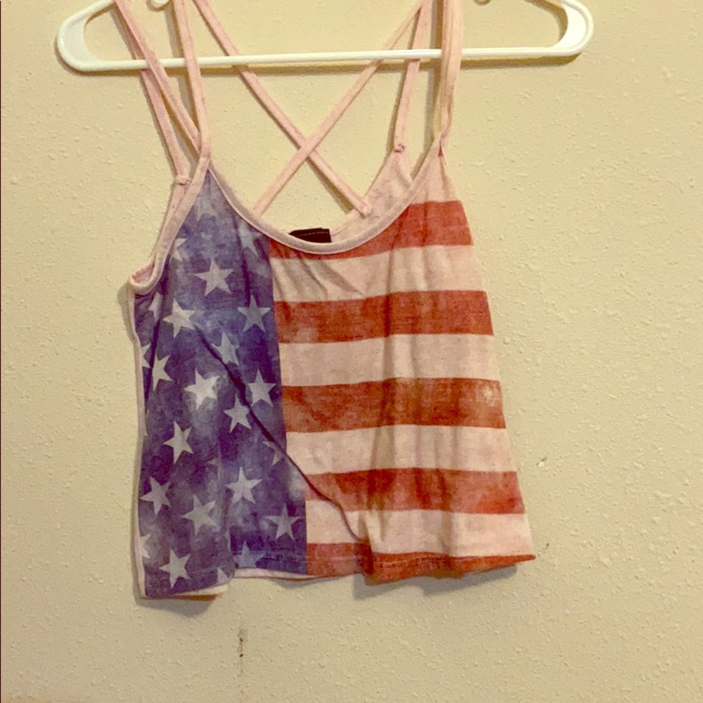 American flag crop top